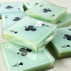 Juego de Posavasos con Diseño de Naipes (As de Trébol) - imagen 3