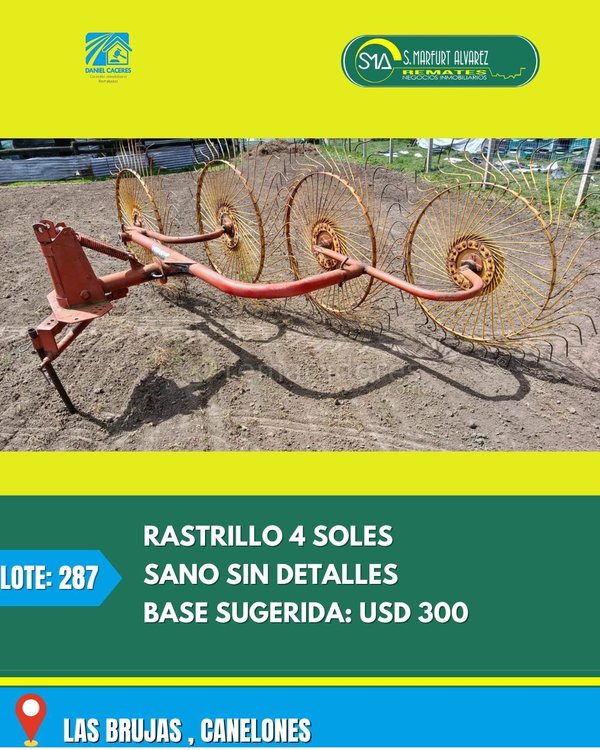 Rastrillo de 4 soles para tractor