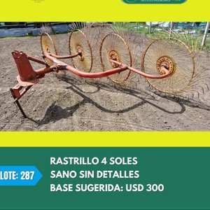 Lote anterior: Rastrillo de 4 soles para tractor