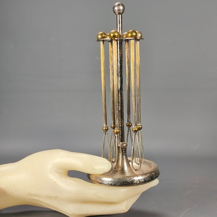 Soportes con agitadores en bronce plateado - imagen 6