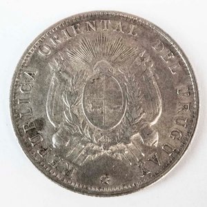 Moneda de Plata Uruguaya 50 Centésimos 1894 - Peso 12.5g - imagen 2