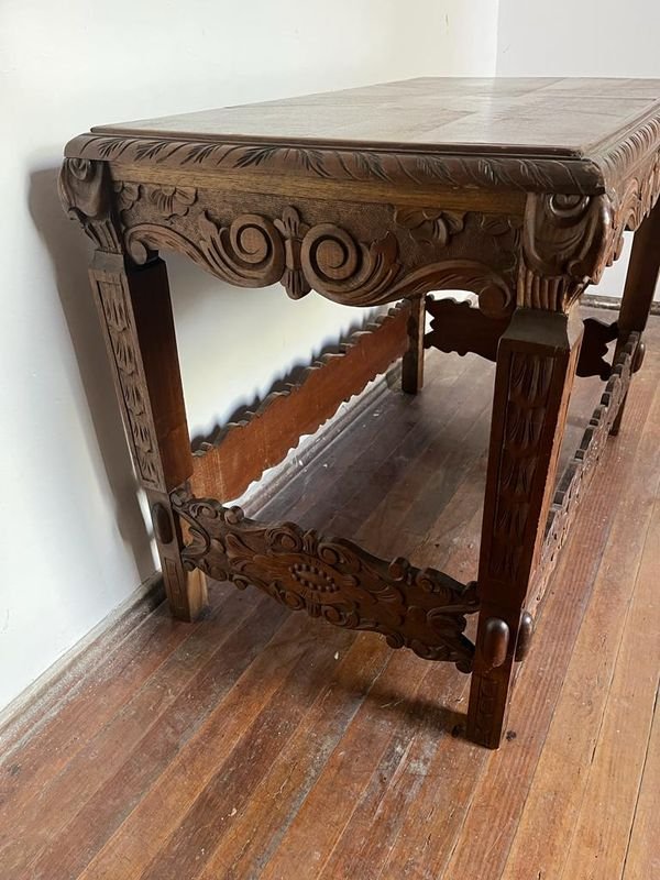 Mesa de madera renacentista - imagen 5
