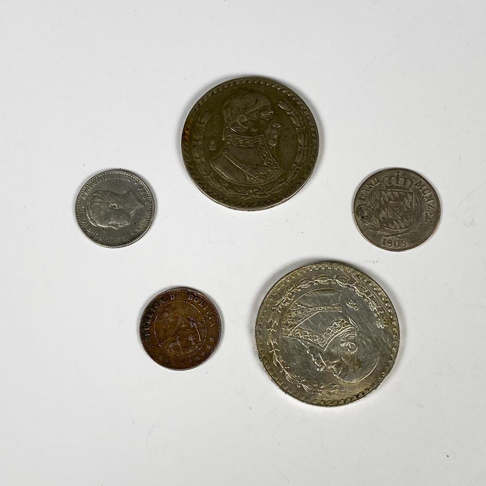 Cinco Monedas de Plata de Colección