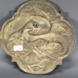 Placa de Bronce Macizo con Aves y Follaje en Relieve - imagen 6