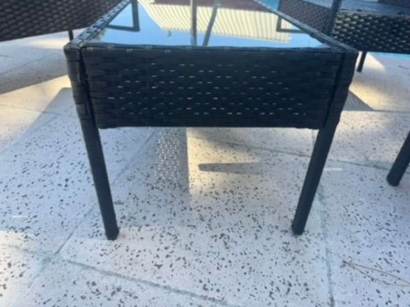Juego de muebles de exterior de ratán plástico - imagen 4