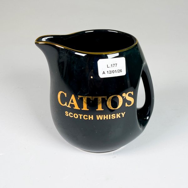 Lote siguiente: Jarra de loza inglesa CATTOS para almacenar whisky