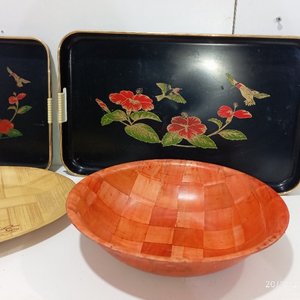 Set de 6 Bandejas y Fuentes Decorativas con Motivos Florales y Colibríes - imagen 5