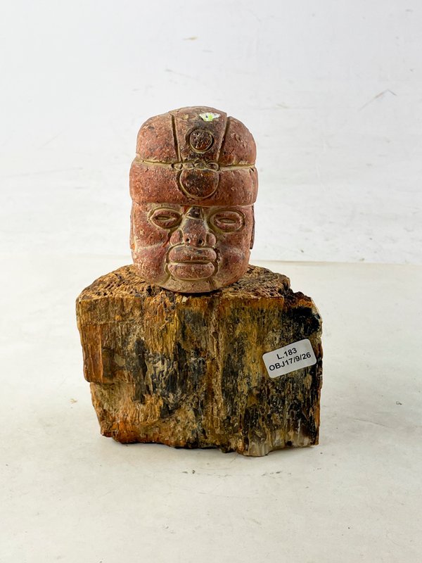 Busto de Cerámica con Base de Piedra Petrificada - 18 cm - imagen 1