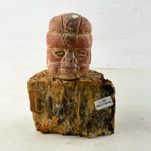 Busto de Cerámica con Base de Piedra Petrificada - 18 cm - imagen 1