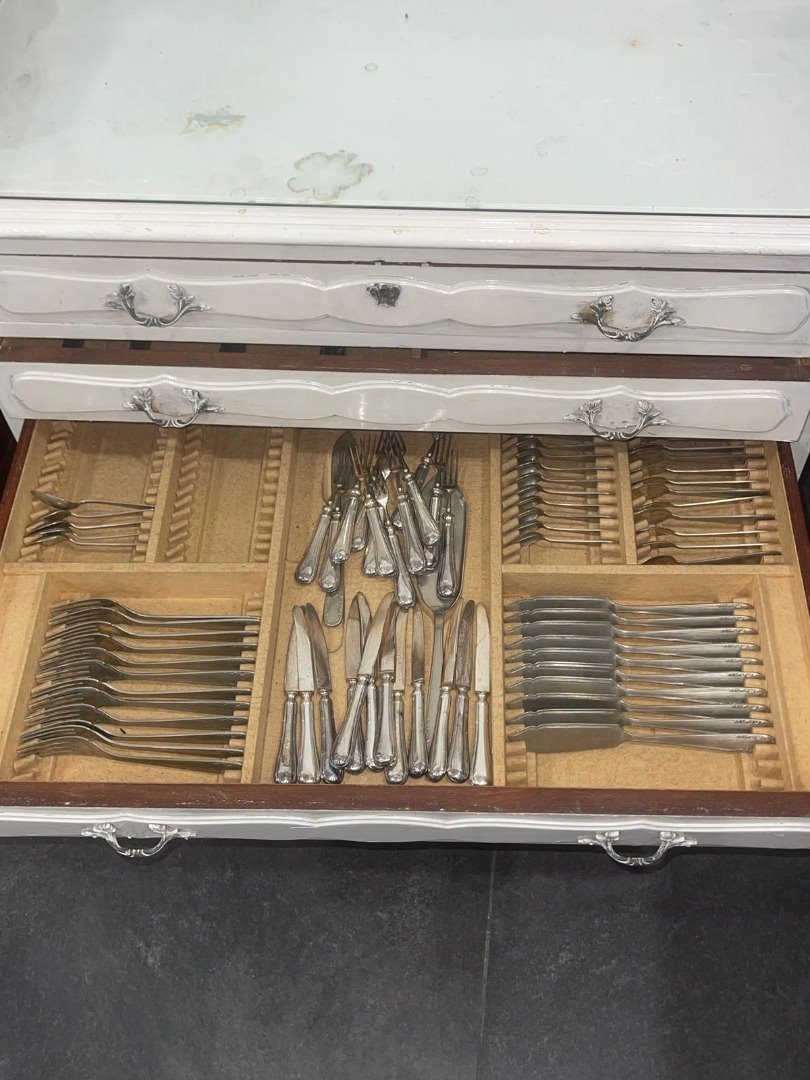 Cubierta de madera con juego de cubiertos metal inglés ELKINGTON - imagen 2