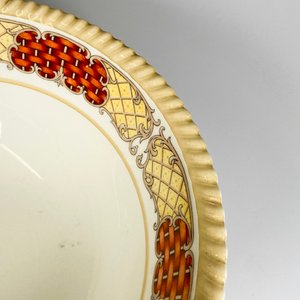 Dos piezas de loza inglesa, bandeja redonda y centro idem - imagen 4