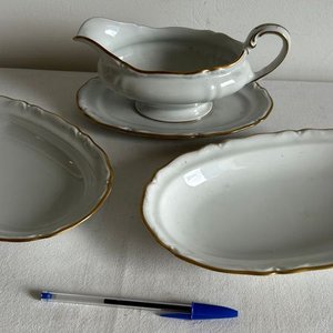 Salsera y Fuentes Ovaladas de Porcelana Alemana Bavaria C. T. Hutschenreuther - imagen 3