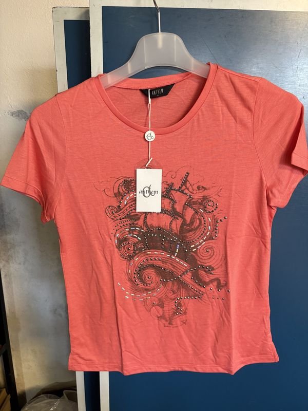 Lote de 9 Camisetas de Dama Rosadas y Azules - Talles S/M
