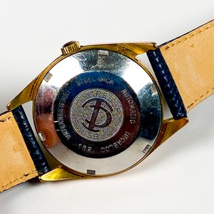 Reloj de Pulsera Tressa Caballero Automático Dorado con Correa Azul - imagen 4