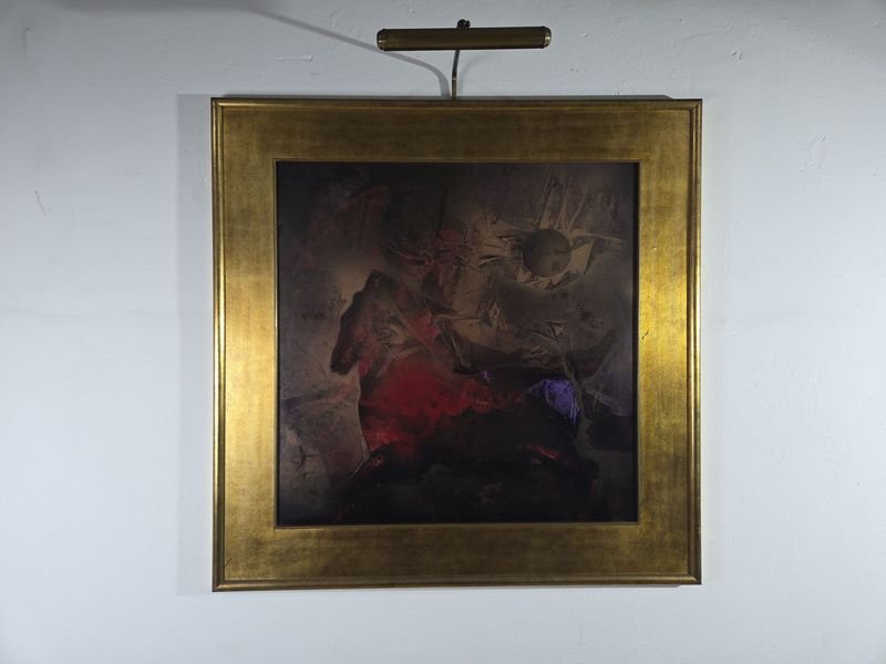 Excepcional óleo del artista Vicente Martín enmarcado en impecable estado y con iluminación - imagen 2