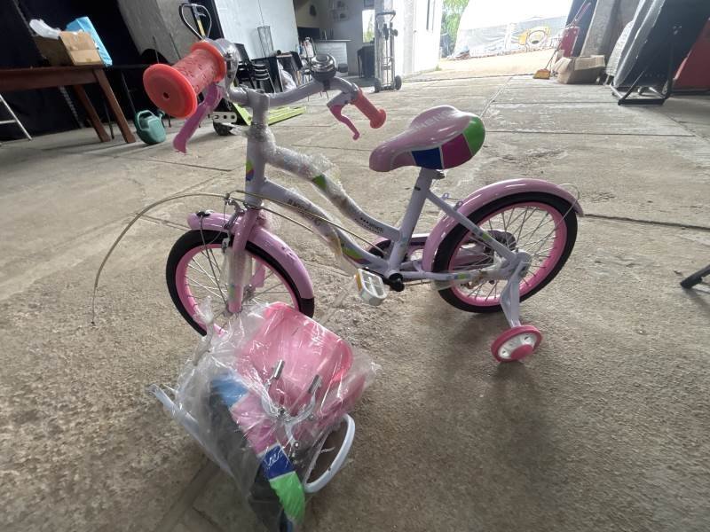 Bicicleta Infantil Rosa con Rueditas de Apoyo