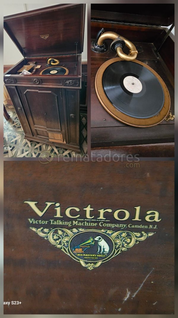 Victrola "His Master's Voice" Tocadiscos Antiguo