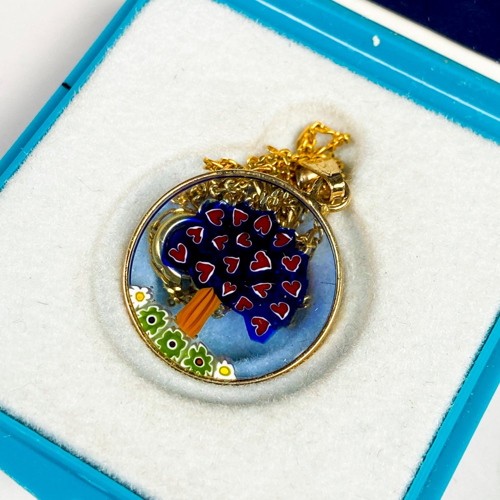 Cadena enchapada con colgante de cristal - imagen 2