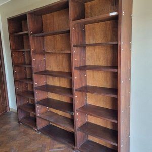 Importante Estantería Abierta Tipo Biblioteca Modular de Madera Castaño - imagen 3