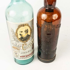2 Botellas Antiguas de Vino Jerez Díaz Requeijo - imagen 2