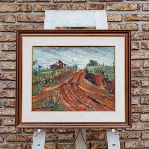Óleo "Tierra Colorada" de Sergio Curto (50x40 cm) - imagen 2