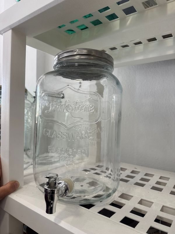 Dispensador de Vidrio Yorkshire Glassware con Tapa Abollada