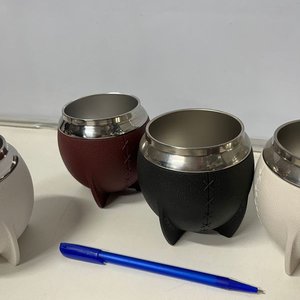 Set de 5 Mates de Acero Inoxidable y Cuerina - imagen 5