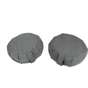 2 Almohadones Redondos de Yoga Zafú Gris - imagen 2