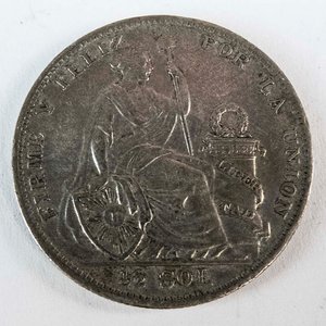 Lote anterior: Moneda de Plata Peruana 1/2 Sol de 1927 - 12g