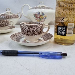 Juego de Loza "Harvard Empire" Inglés con Decoración Floral y Cenefas - 51 Piezas - imagen 12