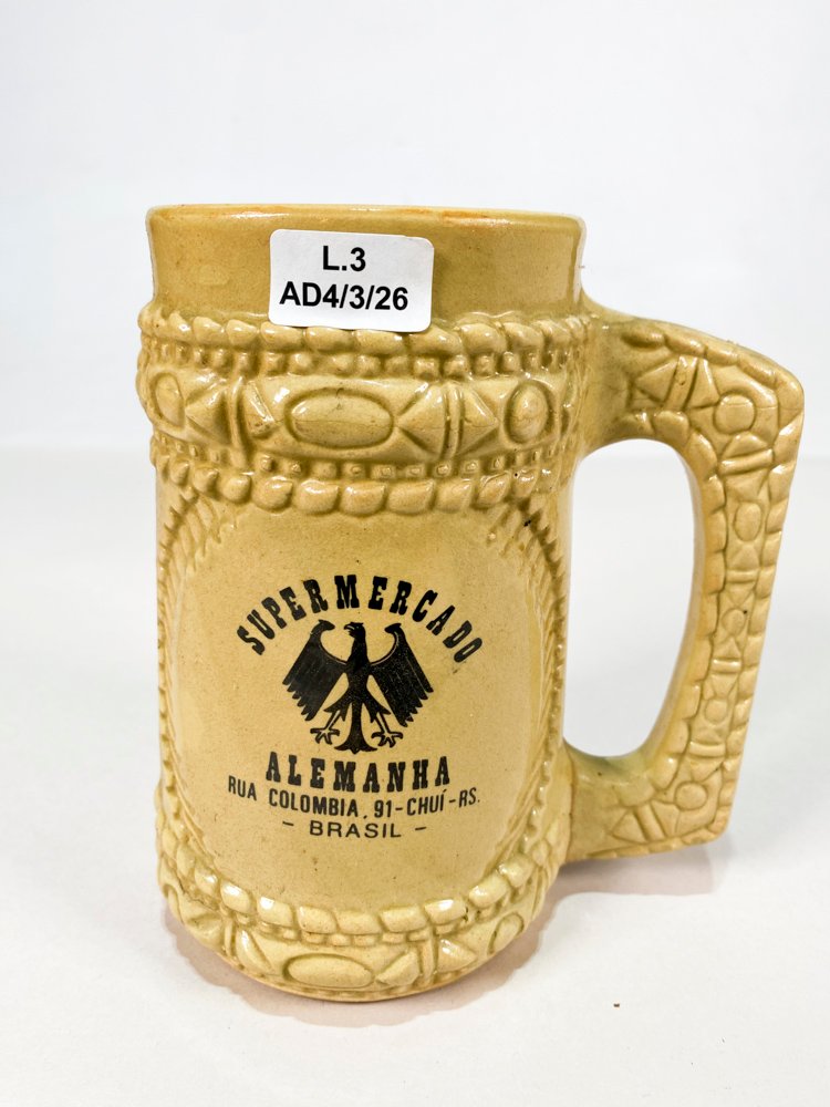 Jarra cerveza beige con monograma - imagen 2