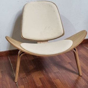 Silla Diseño Madera Curvada Estilo Shell Con Almohadón - imagen 2