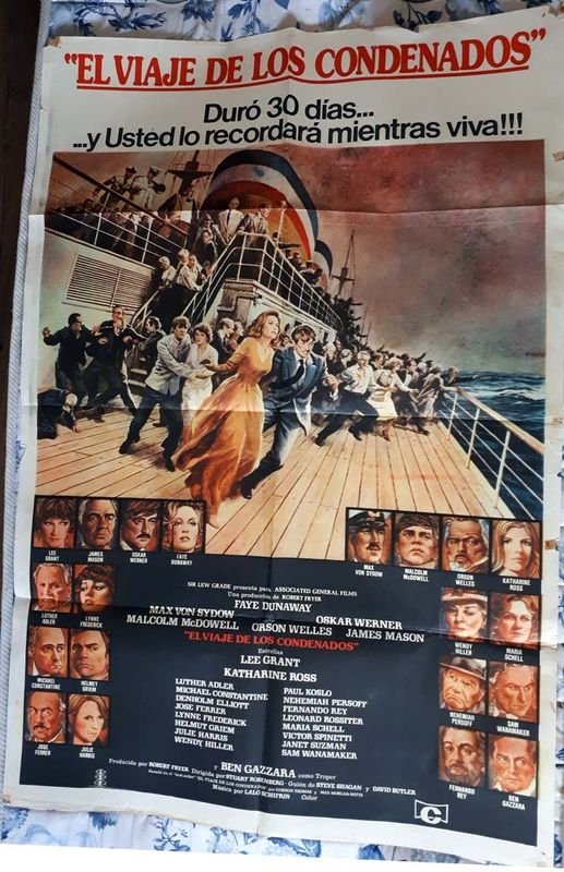 Poster Original "El Viaje de los Condenados" (1976) - Faye Dunaway