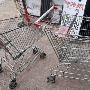 Lote de 5 Carros de Supermercado Metálicos - imagen 2
