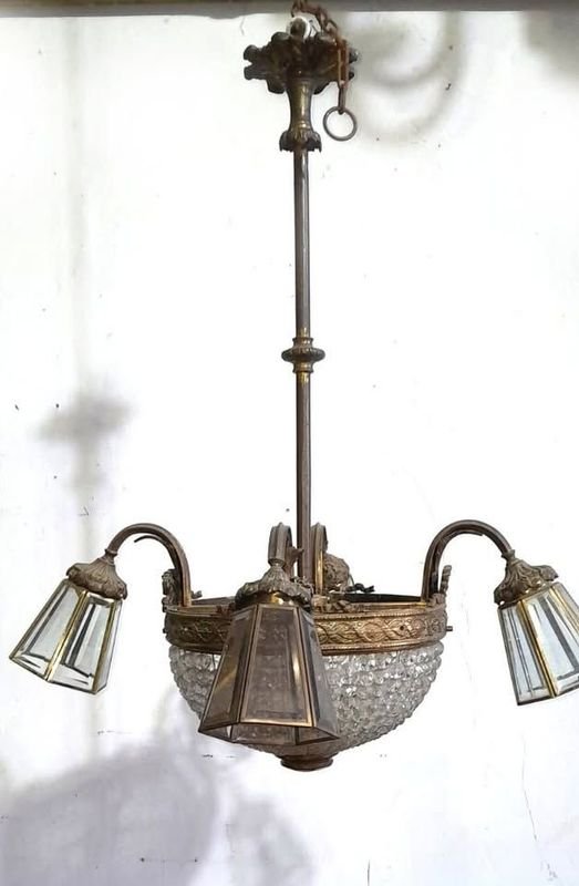 Lámpara Antigua Francesa Imperio del Fines de 1800 - imagen 6