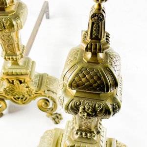 Par de Mordillos de Bronce Estilo Luis XV - imagen 4