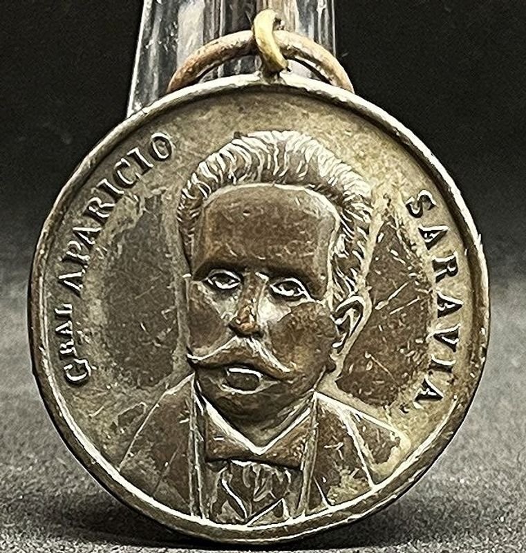 Rara medalla de Aparicio Saravia, Rivera, año 1900, Reunión Nacionalista - imagen 2
