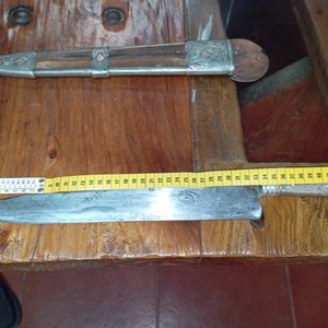 Cuchillo "Ginete" con Cabo y Vaina de Plata y Oro - 47 cm - imagen 11