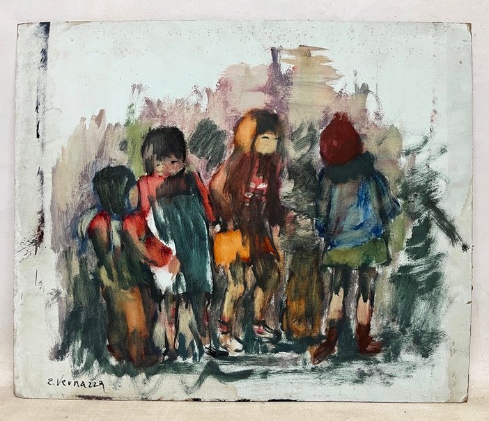 Lote anterior: Pintura de Eduardo Vernazza 'Niños' - Oleo sobre cartón