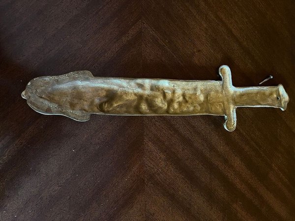 Destapador y espada de bronce macizo - Colección de armas antiguas - imagen 4