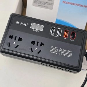 Inversor Multifunción 12V DC a 220V AC con Puertos USB y Tipo-C - imagen 2