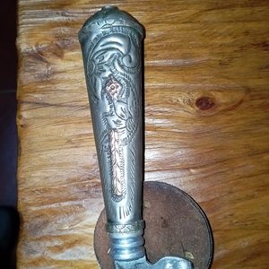 Cuchillo "Ginete" con Cabo y Vaina de Plata y Oro - 47 cm - imagen 9