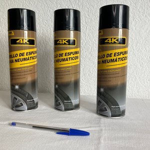Pack 3 Brillantes de Espuma para Neumáticos 4K - Negro Profundo - imagen 2