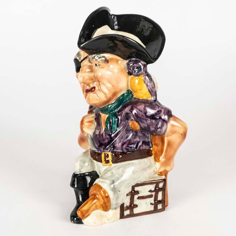 Jarra de vino cerámica inglesa personaje pirata - imagen 2