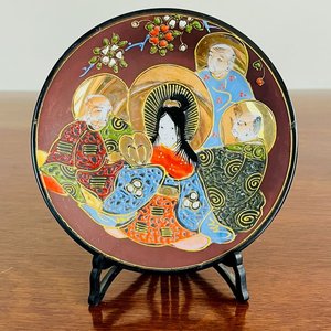 Lote de 6 Piezas Decorativas de Porcelana Japonesa Satsuma y China Cantón - imagen 3