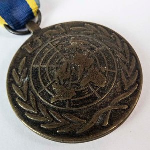 Medalla Condecoración Bronce Naciones Unidas Servicio Paz Congo - imagen 2