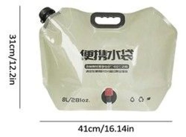 Contenedor de Agua Plegable Portátil 8L para Camping y Senderismo - imagen 1