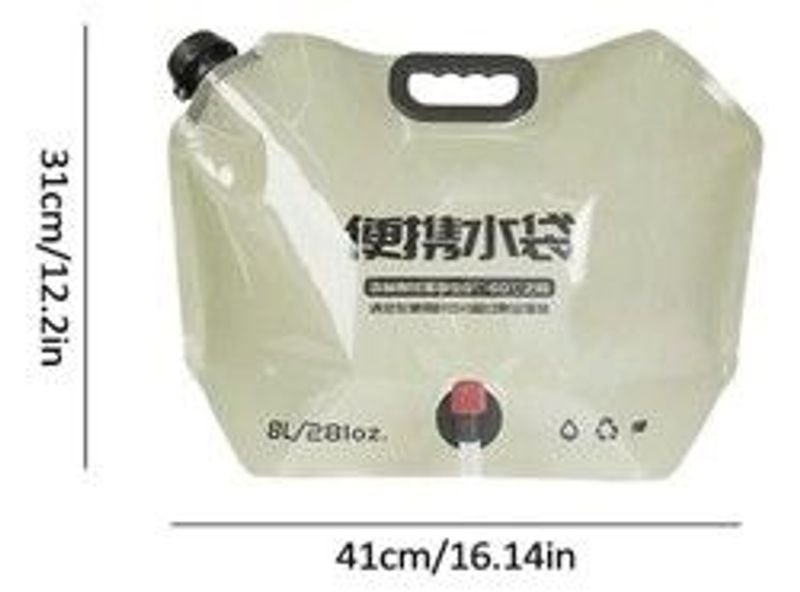 Contenedor de Agua Plegable Portátil 8L para Camping y Senderismo - imagen 1