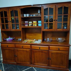 Modular de Madera Maciza Pino con Vitrinas, Cajones y Puertas - imagen 2