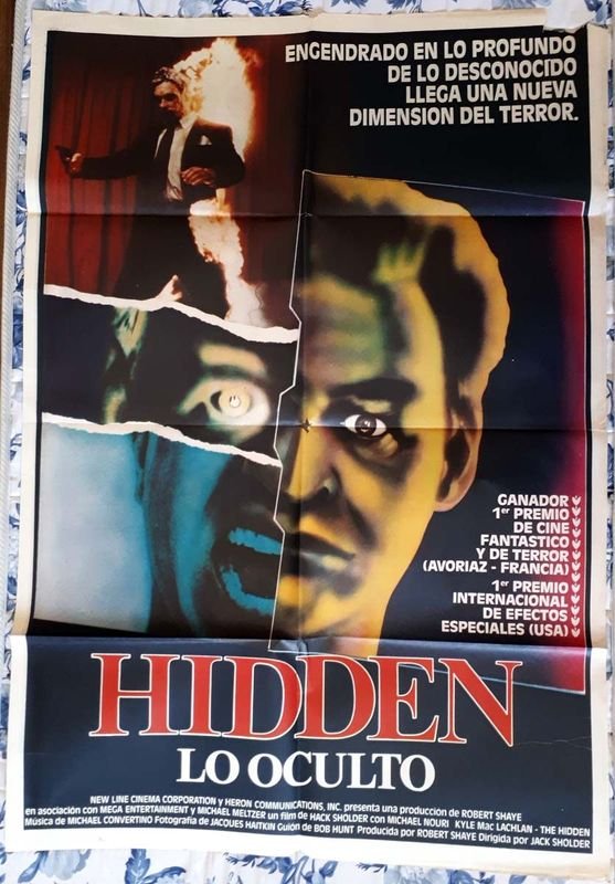 Poster Original "Hidden: Lo Oculto" (1987) con Kyle MacLachlan - 72x106 cm